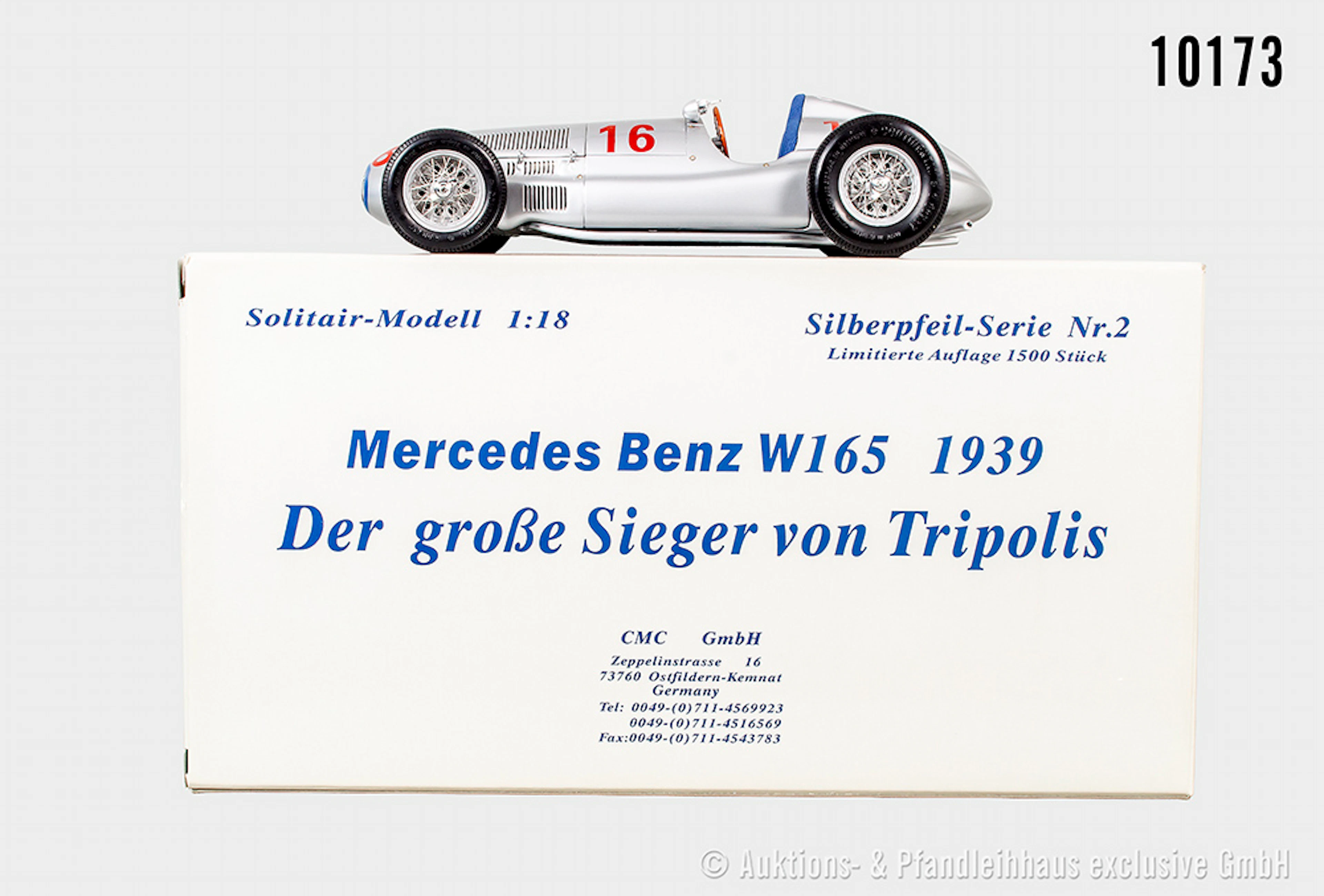 CMC Mercedes Benz W 165 1939 "Der große Sieger von Tripolis", Silberpfeil-Serie