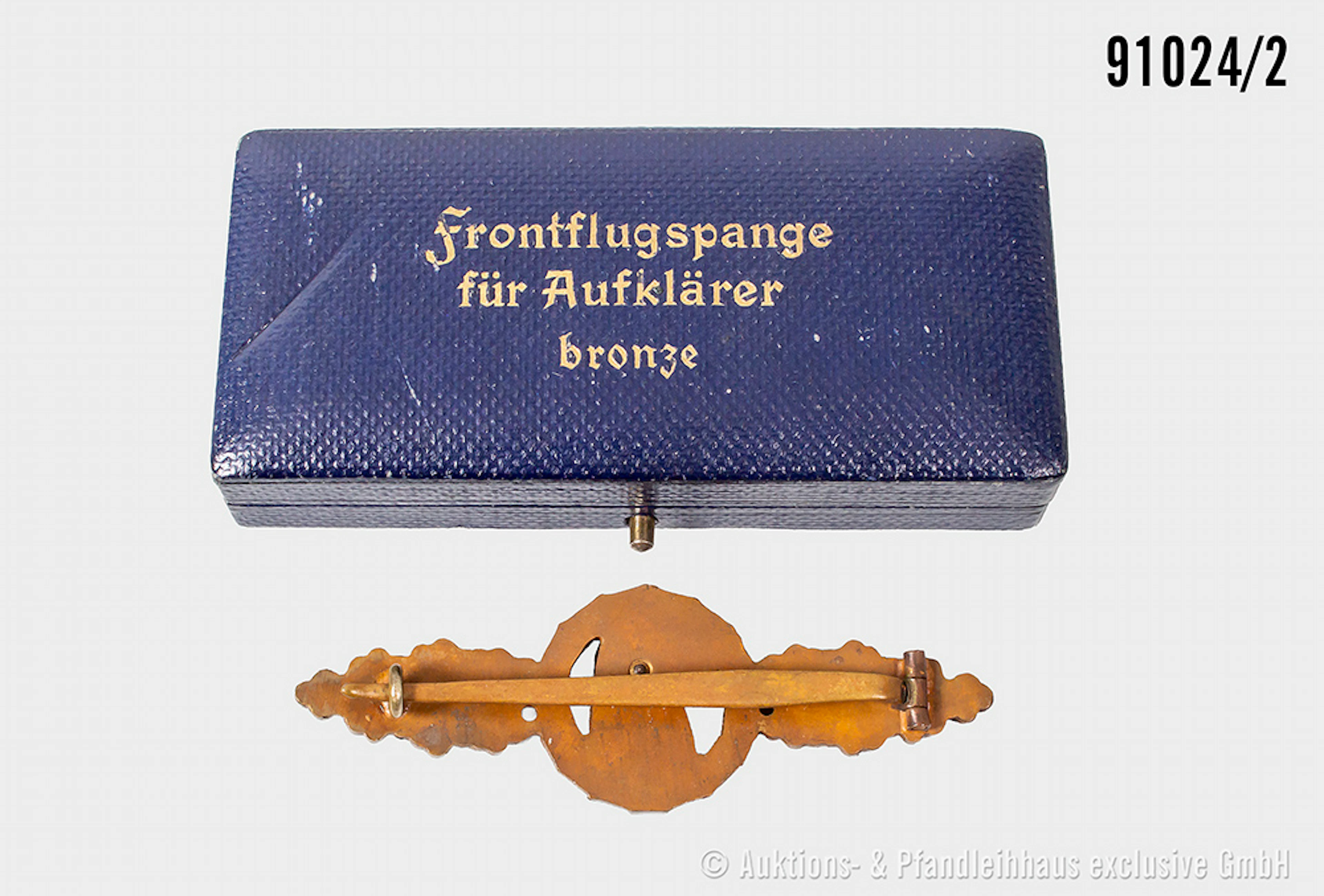 Frontflugspange für Aufklärer in bronze, Buntmetall-Ausführung, im