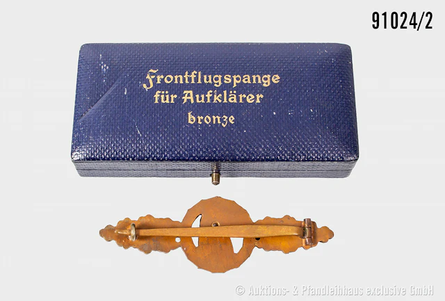 Frontflugspange für Aufklärer in bronze, Buntmetall-Ausführung, im