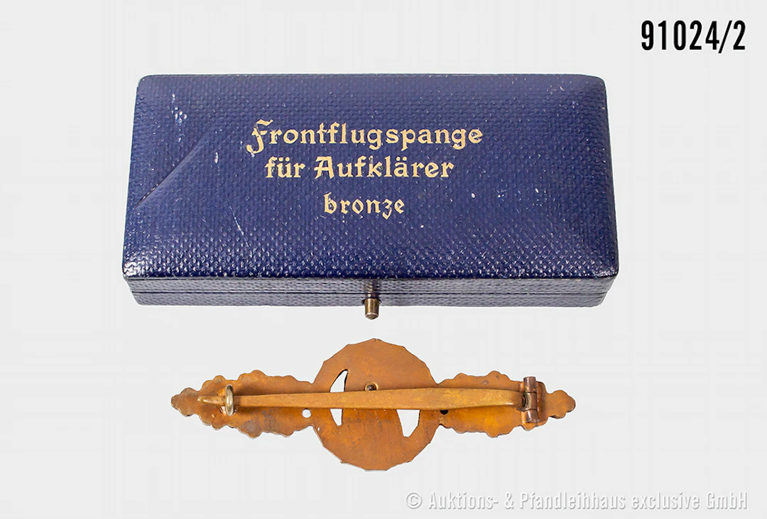 Frontflugspange für Aufklärer in bronze, Buntmetall-Ausführung, im