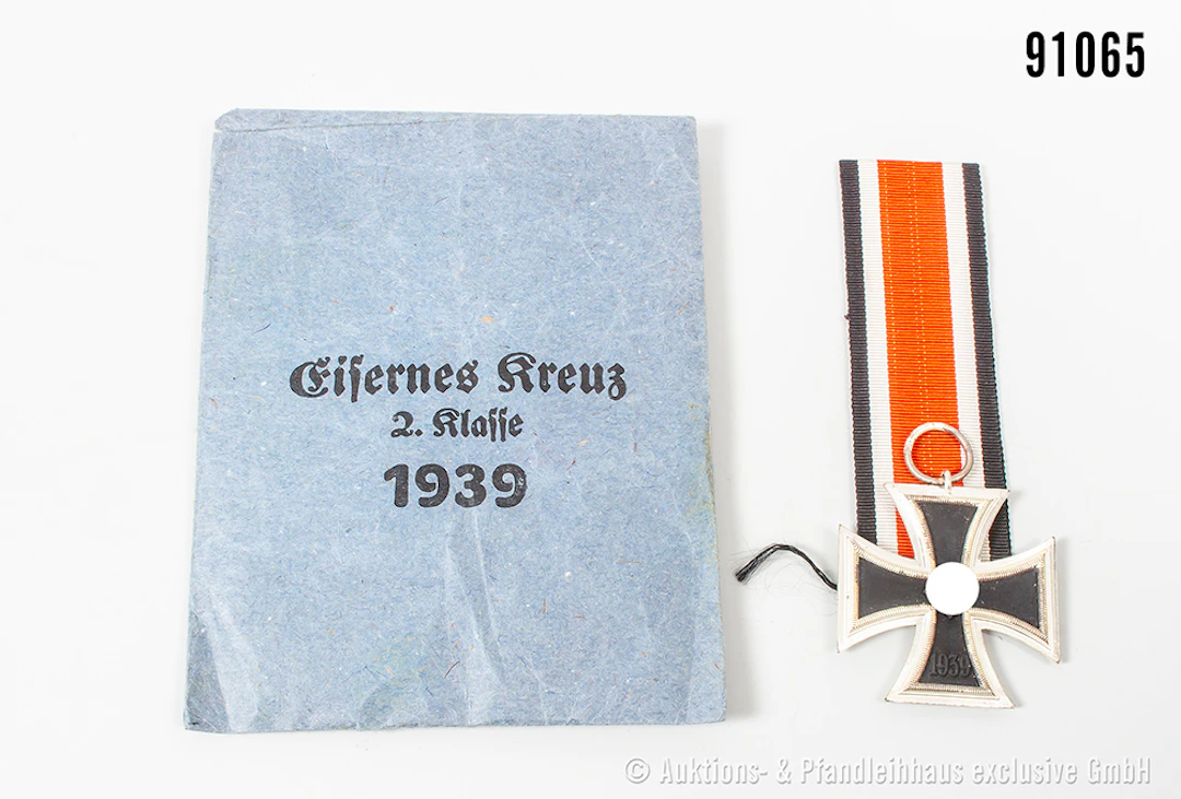 EK 2 1939, mit Verleihungstüte, Hersteller "Friedrich Keller Oberstein"