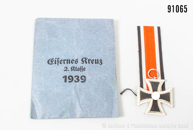 EK 2 1939, mit Verleihungstüte, Hersteller "Friedrich Keller Oberstein"