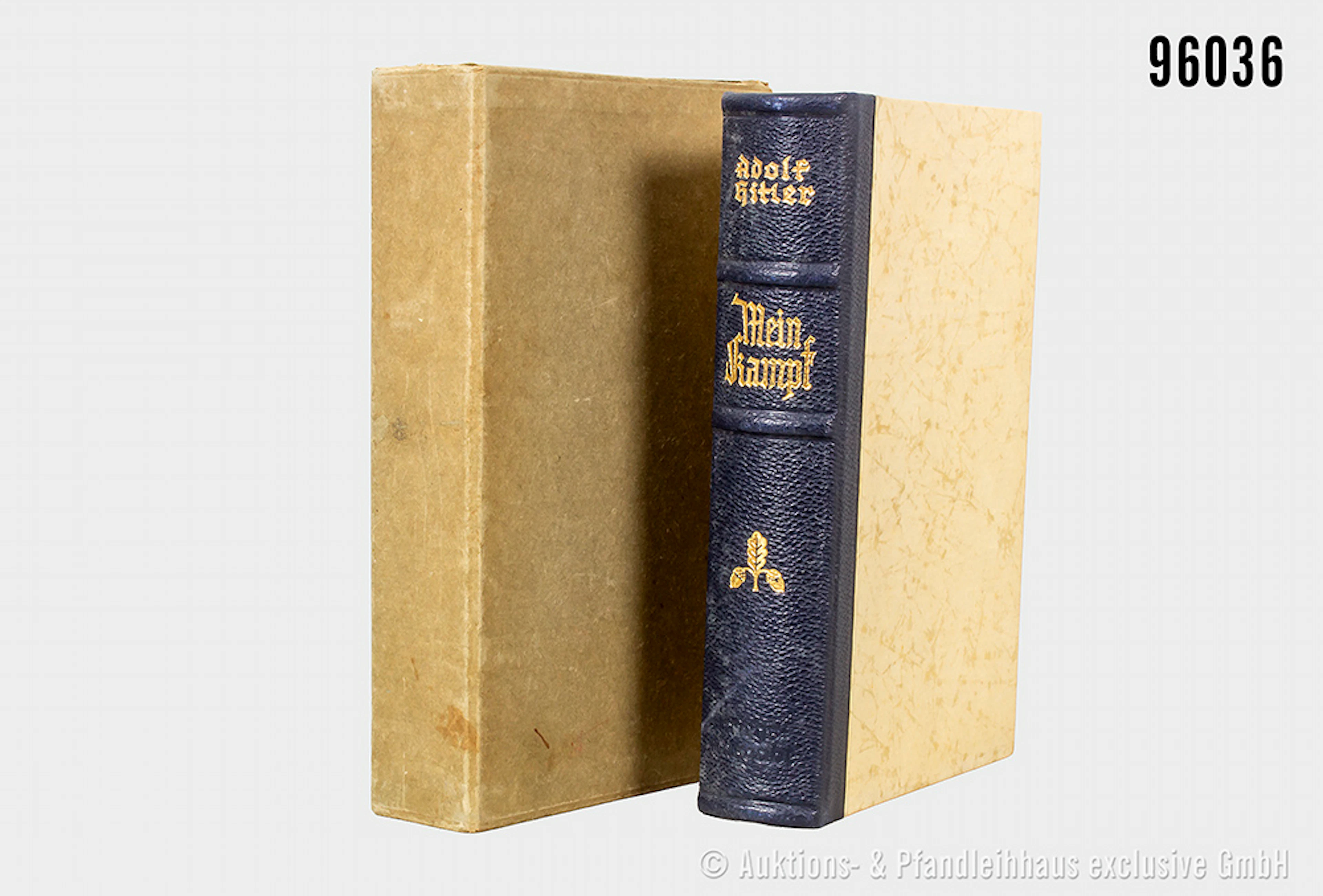Adolf Hitler "Mein Kampf", Halblederausf. von 1941, Blanko-Hochzeitsausgabe