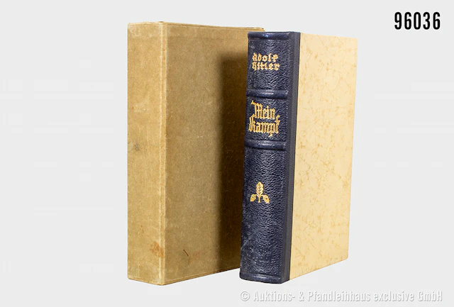 Adolf Hitler "Mein Kampf", Halblederausf. von 1941, Blanko-Hochzeitsausgabe