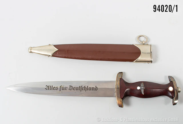 SA-Dienstdolch, Hersteller "E.P.&S Solingen", Klingeninschrift "Alles