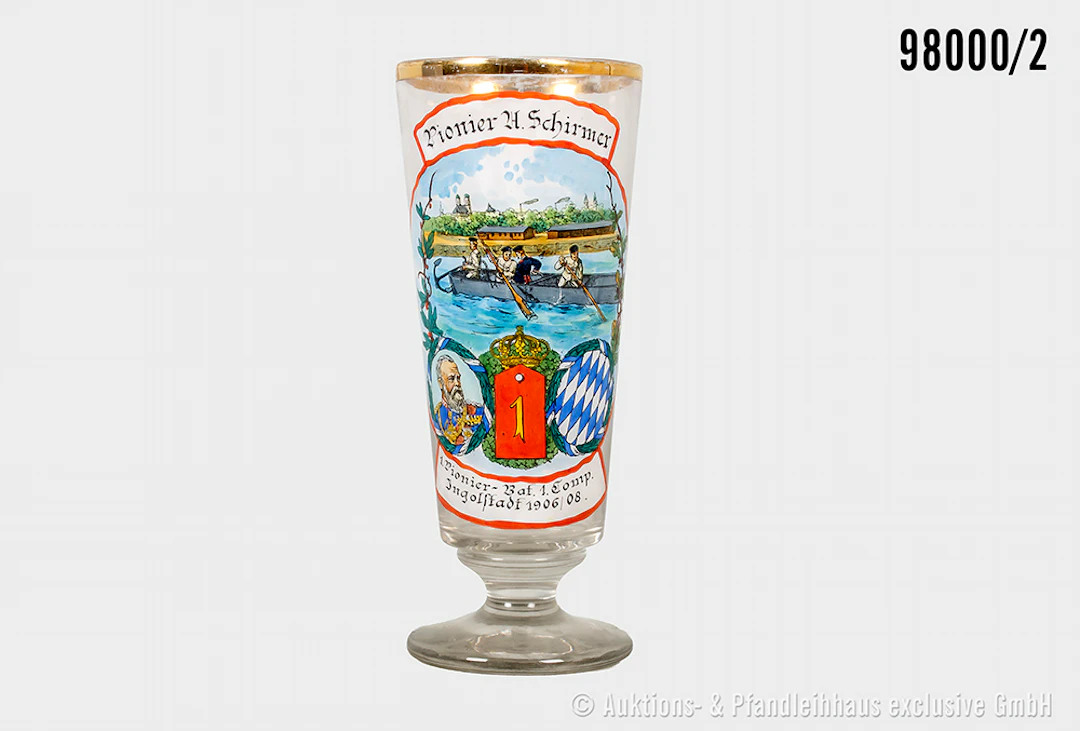 Bayern, Reservistenglas des Pionier A. Schirmer im 1. Pionier-Bataillon