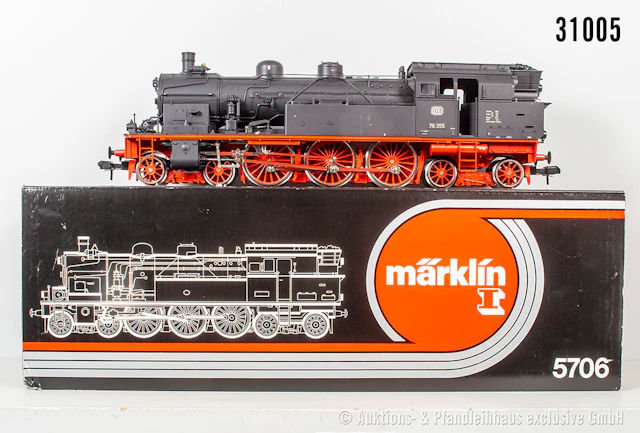 Märklin Spur 1: 5706 Dampflok, DB, BN 78 355, Rauchsatz, Figuren, Z 1, OVP