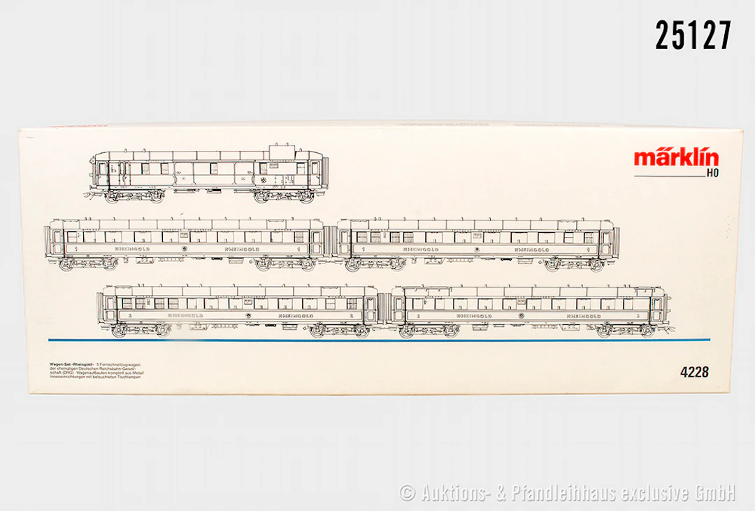 Märklin H0: 4228 5-tlg. Wagen-Set "Rheingold", DRG, Z 1-2, OVP