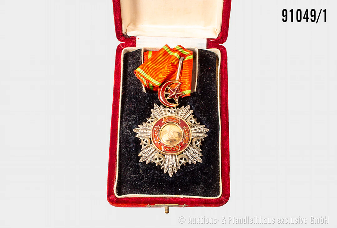 Osmanisches Reich, Medjidie-Orden 3. Kl., Kommandeurkreuz, im Etui