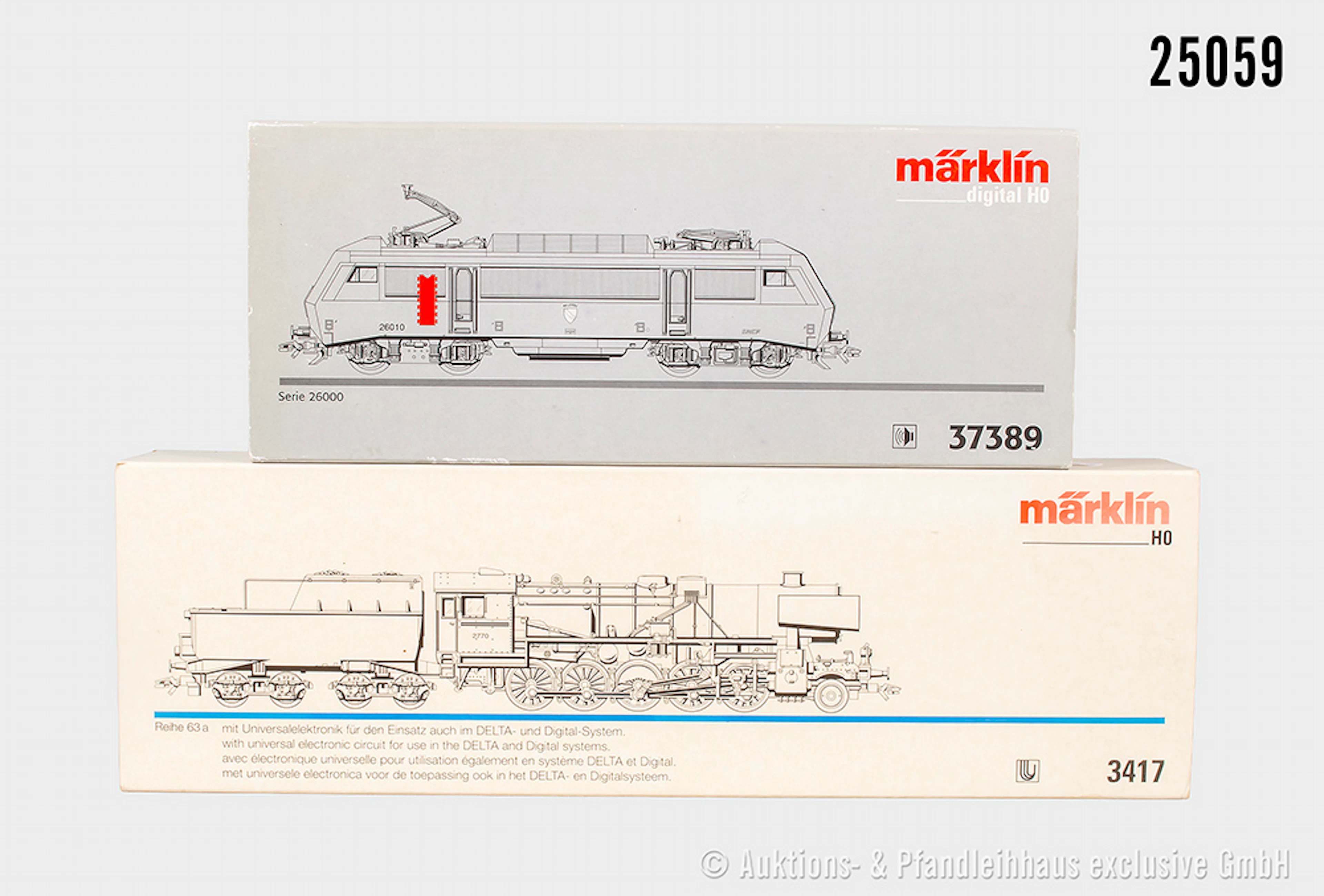 2x Märklin digital H0: 3417 Dampflok, NSB, BN 2770, verharzt & 37389