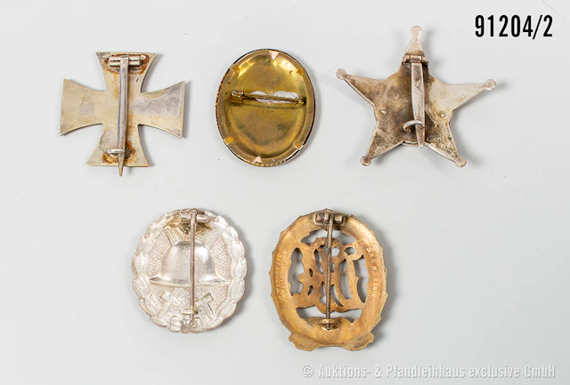 Konv. EK 1 1914, Hersteller "KO" unter dem Nadelhaken, VWA in Silber