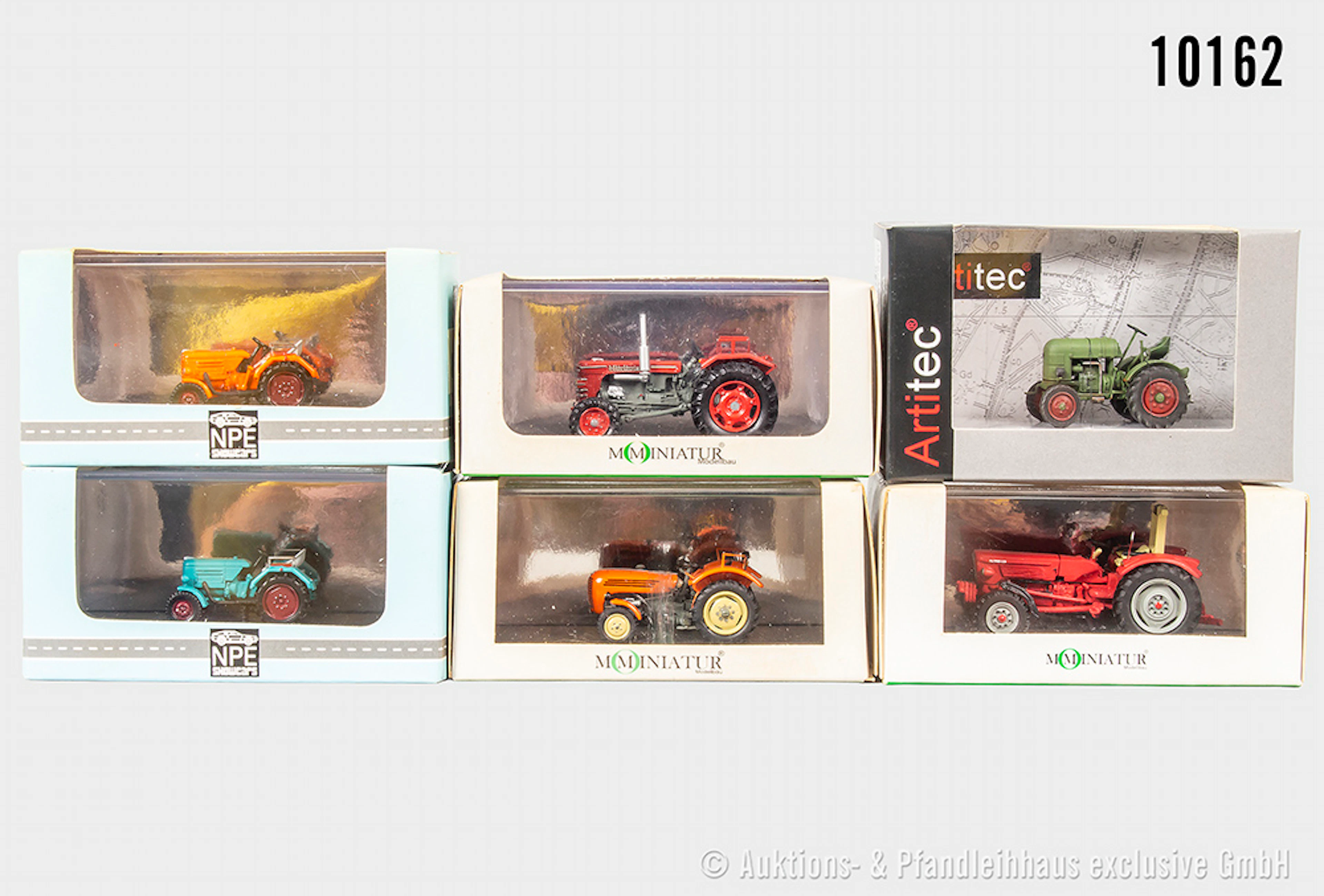 Konv. H0 Traktoren, dabei NPE Showcars, Miniatur Modellbau und Artitec