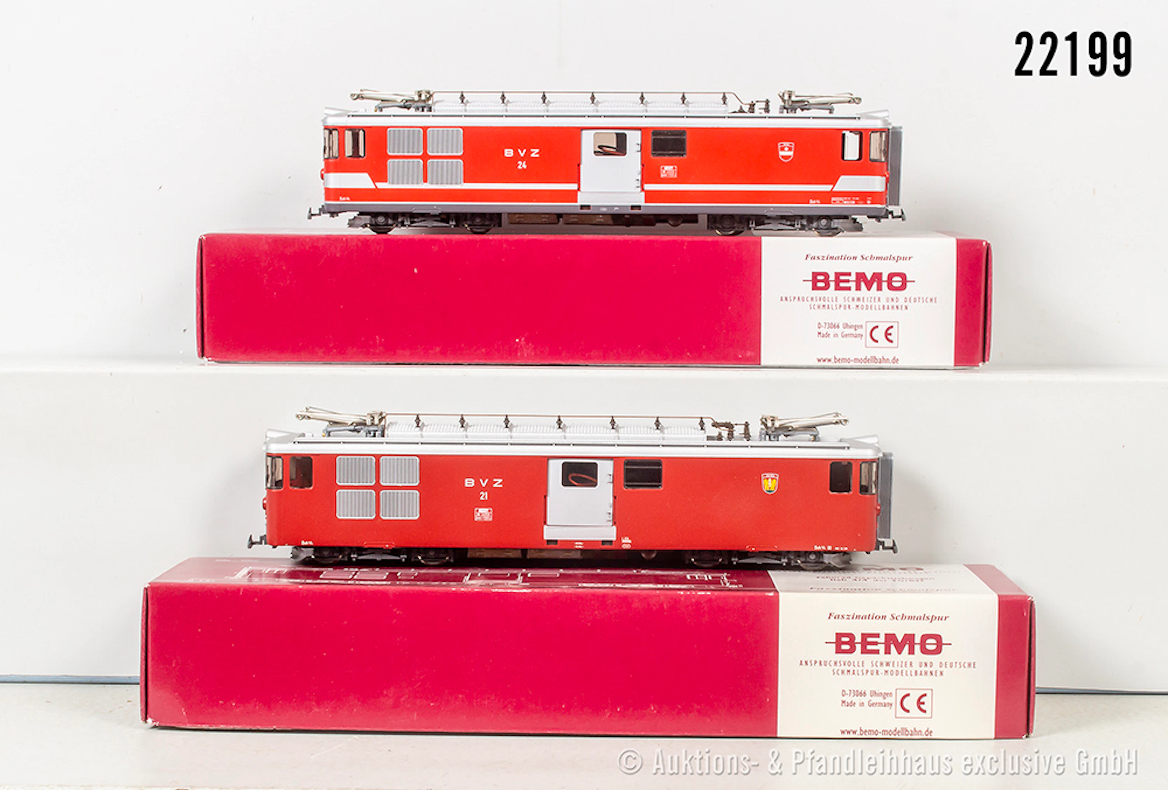 2x Bemo H0m E-Lok Deh 4/4, BVZ: BN 21 & BN 24, Z 1-2, OVP