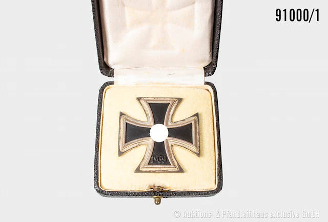 EK 1 1939, Kern nicht magnetisch, im dazugehörigen Etui, guter Zustand