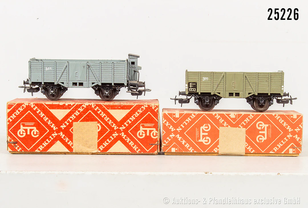 Märklin H0, offene Güterwagen: 311 g Typ 7, 315 g Typ 6, Z 2, OVP