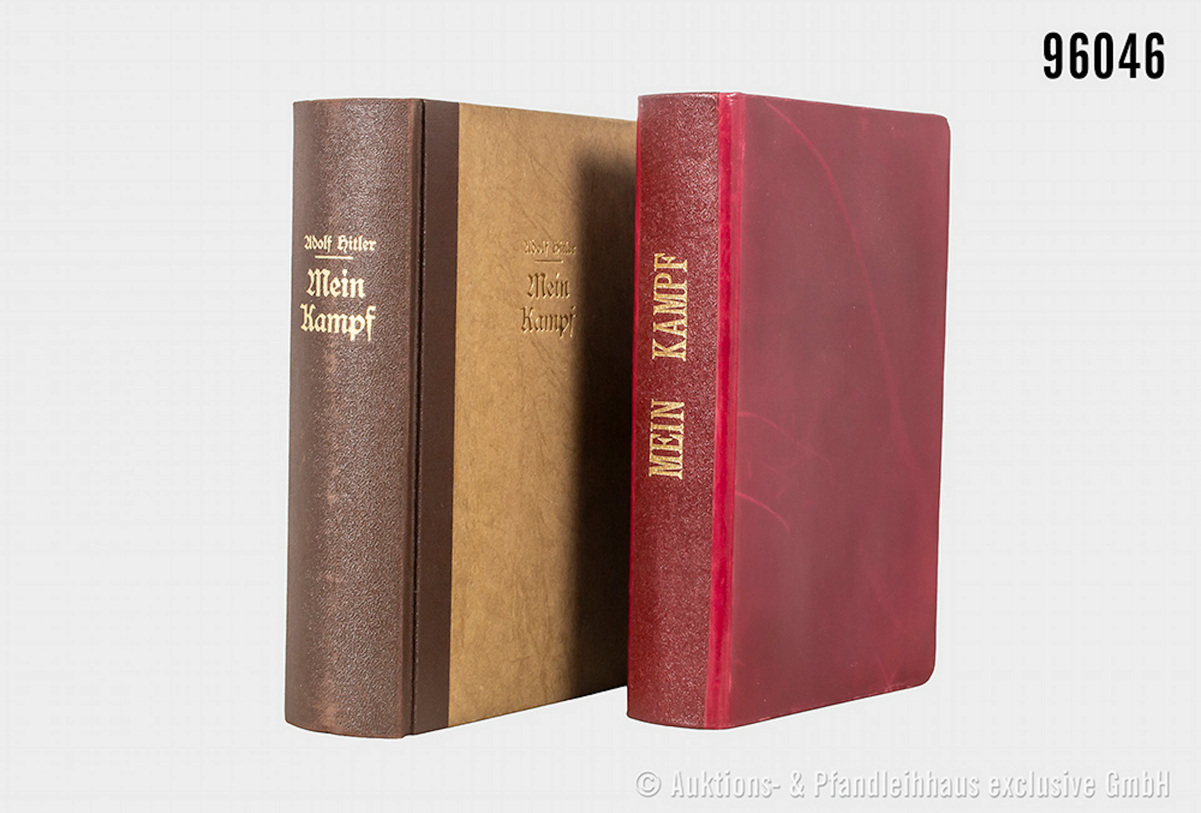 Konv. 2 x Adolf Hitler "Mein Kampf", von 1933, neuzeitlich neu gebunden