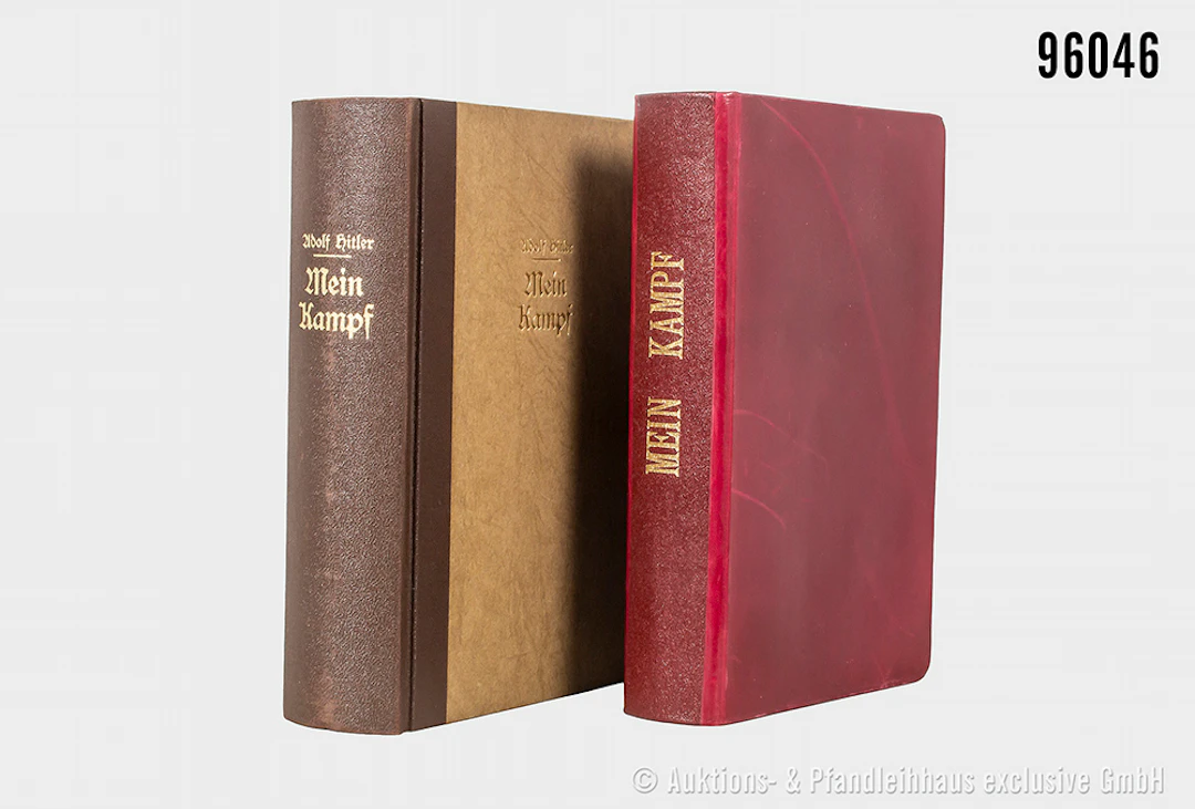 Konv. 2 x Adolf Hitler "Mein Kampf", von 1933, neuzeitlich neu gebunden