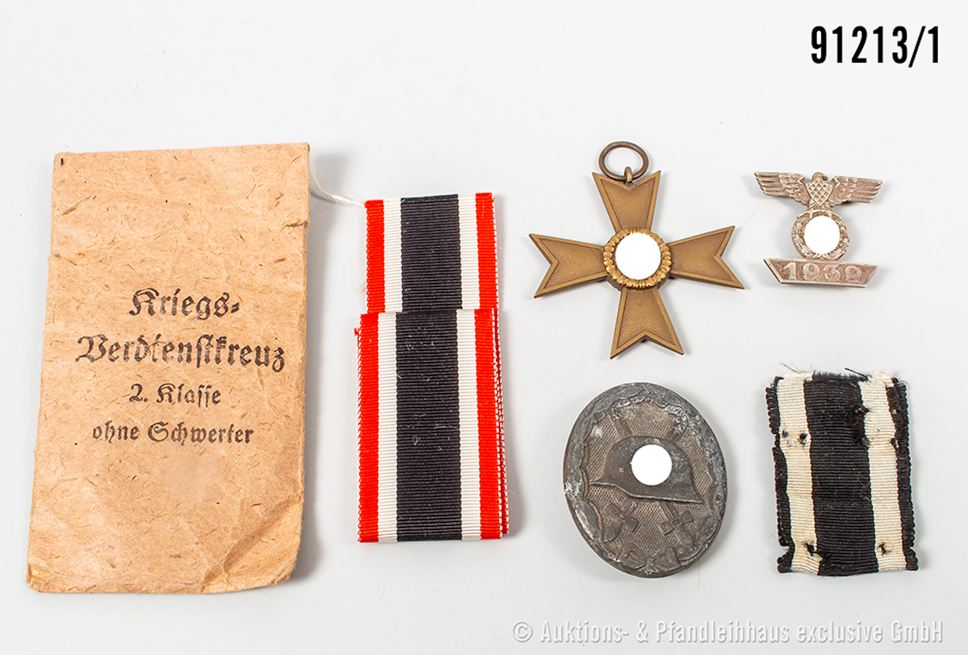 Konv. KVK 2. Klasse ohne Schwerter, mit dazugehöriger Verleihungstüte
