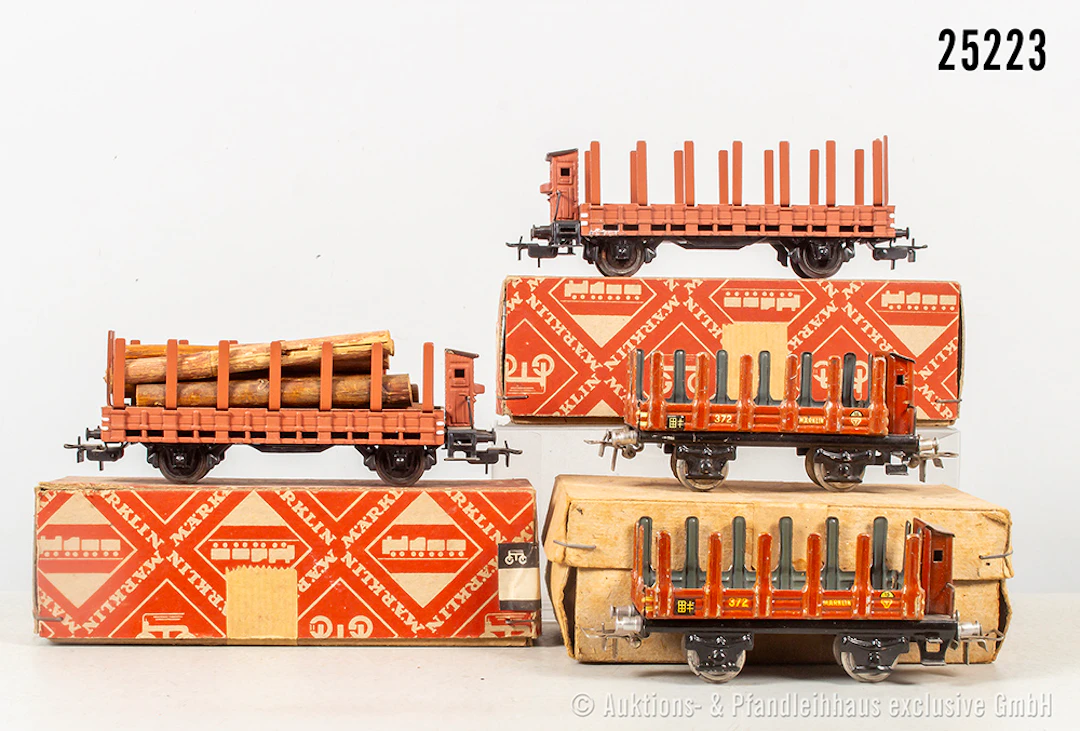 Märklin H0, Rungenwagen: Doppelpack 373, 2x 321, Z 1-2, OVP