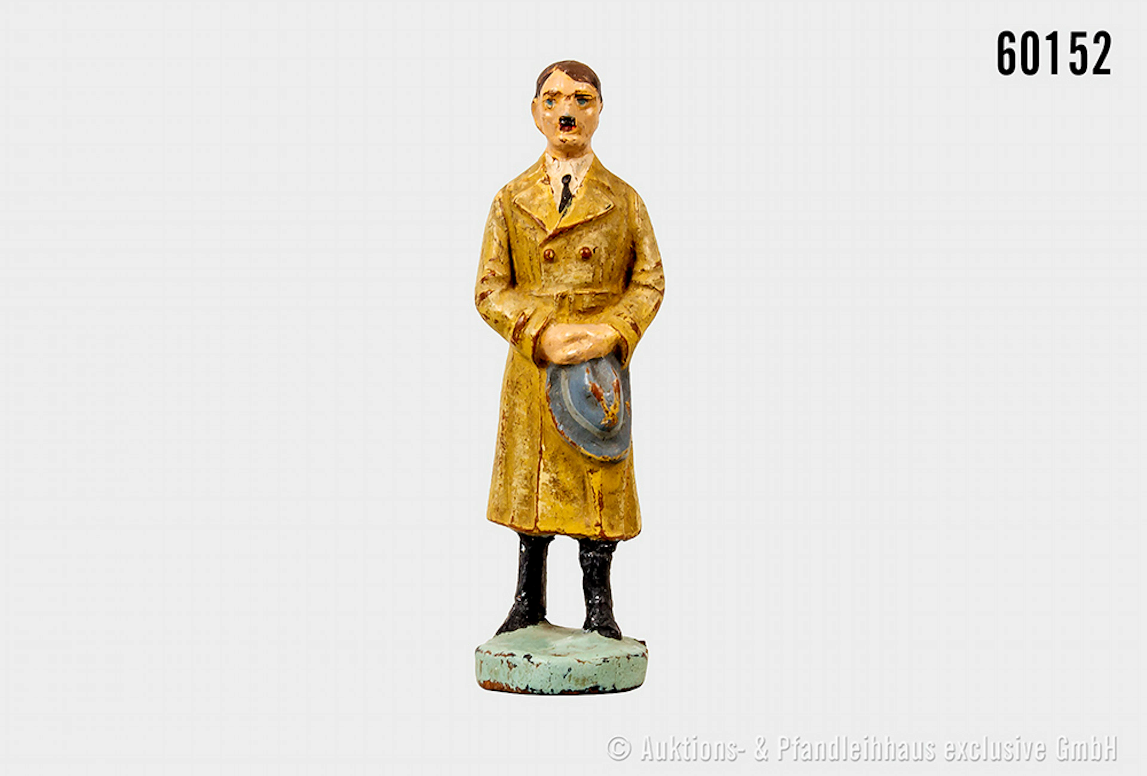 Elastolin A. Hitler stehend in Mantel, Masse, 7 cm, Z 1-2