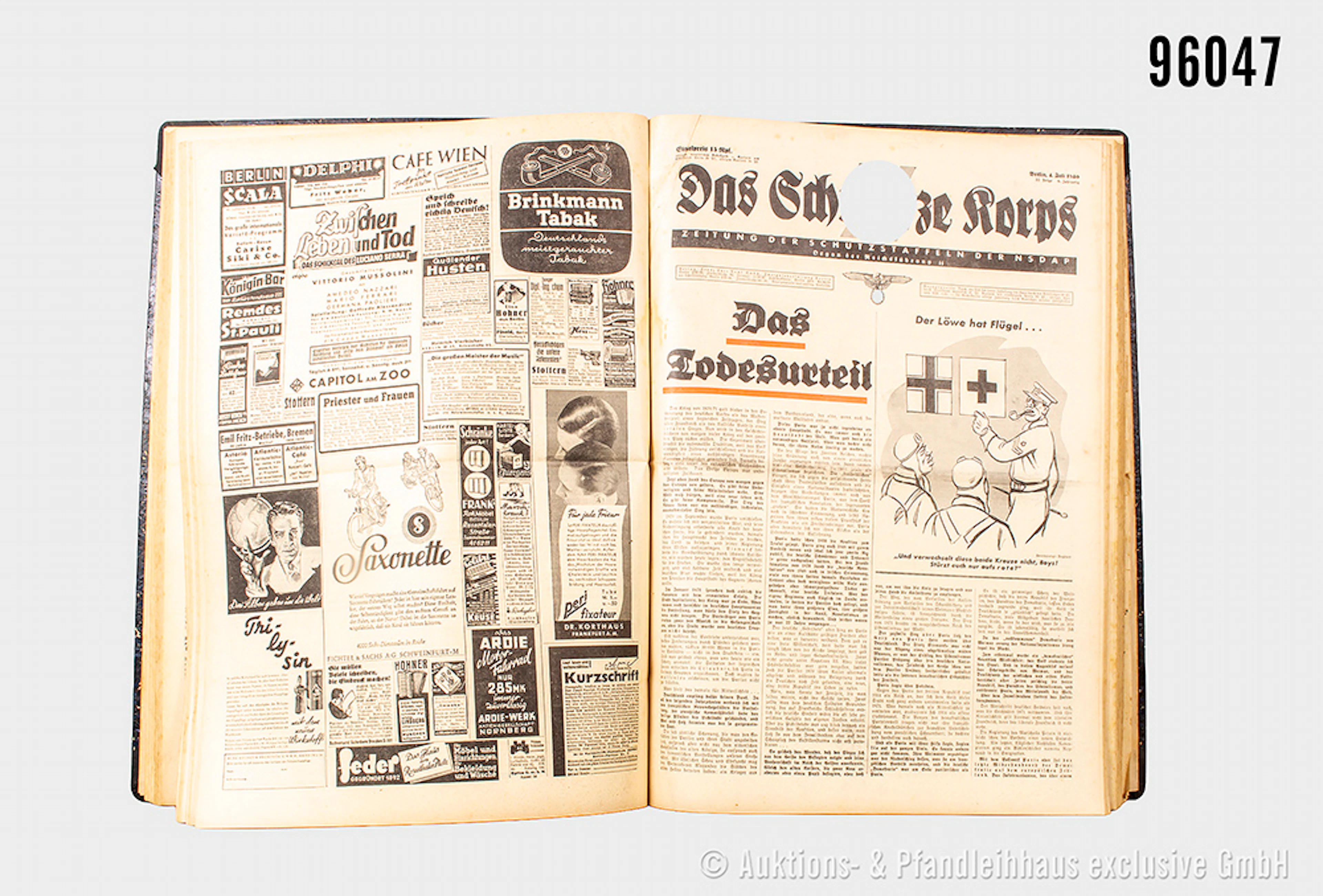 Zeitschrift 3. Reich "Das Schwarze Korps", gebundener 6. Jahrgang