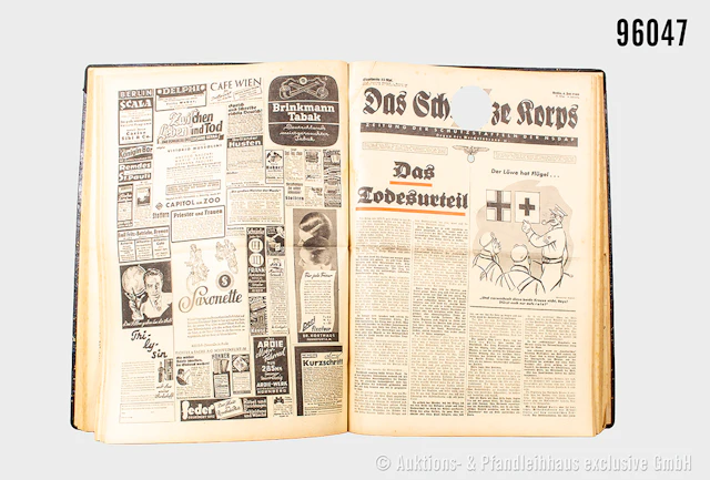 Zeitschrift 3. Reich "Das Schwarze Korps", gebundener 6. Jahrgang