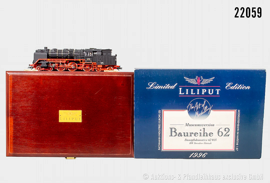 Liliput H0: L106202 Dampflok, DRG, BN 62 015 (Museumsversion), mit