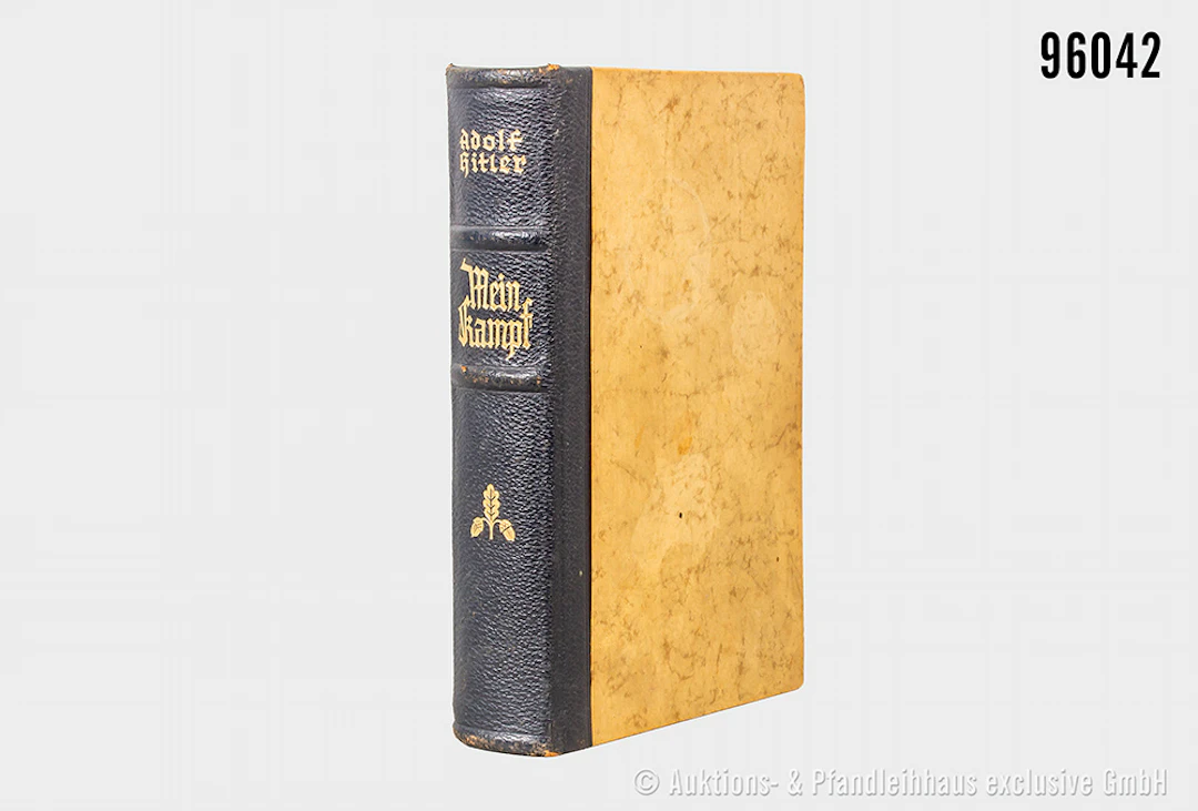 Adolf Hitler "Mein Kampf", Halblederausf. mit Goldschnitt von 1936