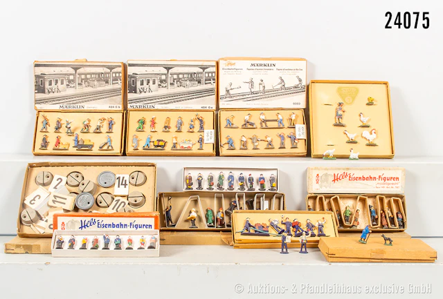 Märklin/Hel's H0: 10x Figurenpackungen, u.a. 404G a, 404G b, 0203