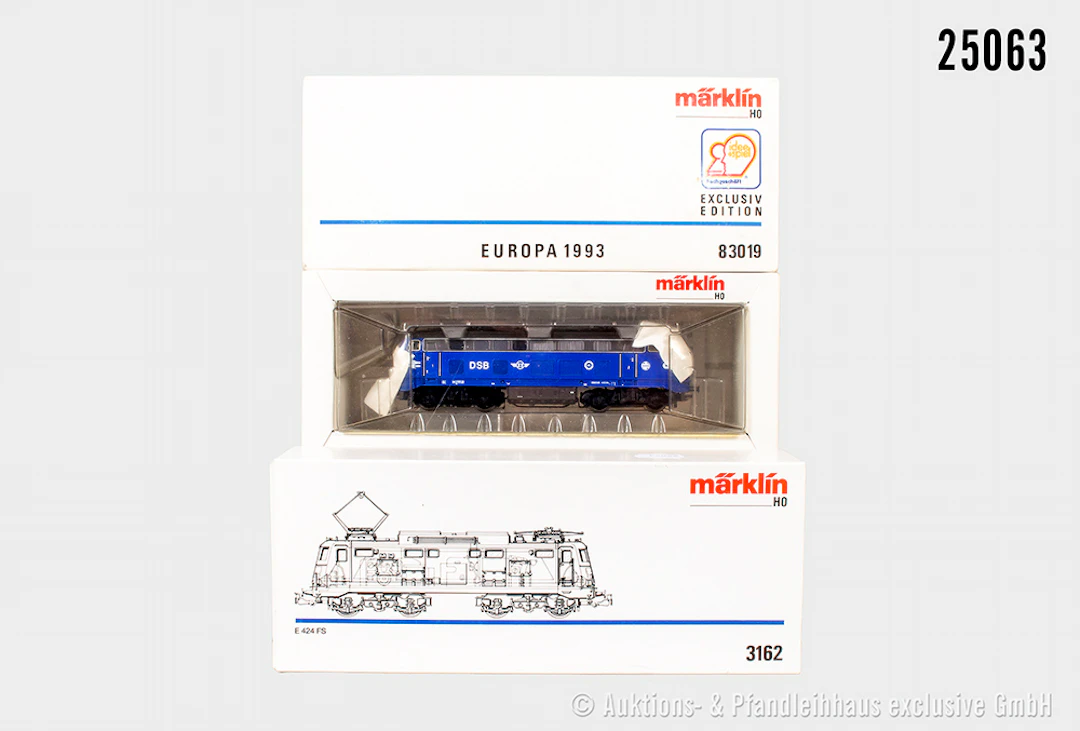 2x Märklin digital H0: 83019 Diesellok, Europa 1993, BR 218, Kupplung