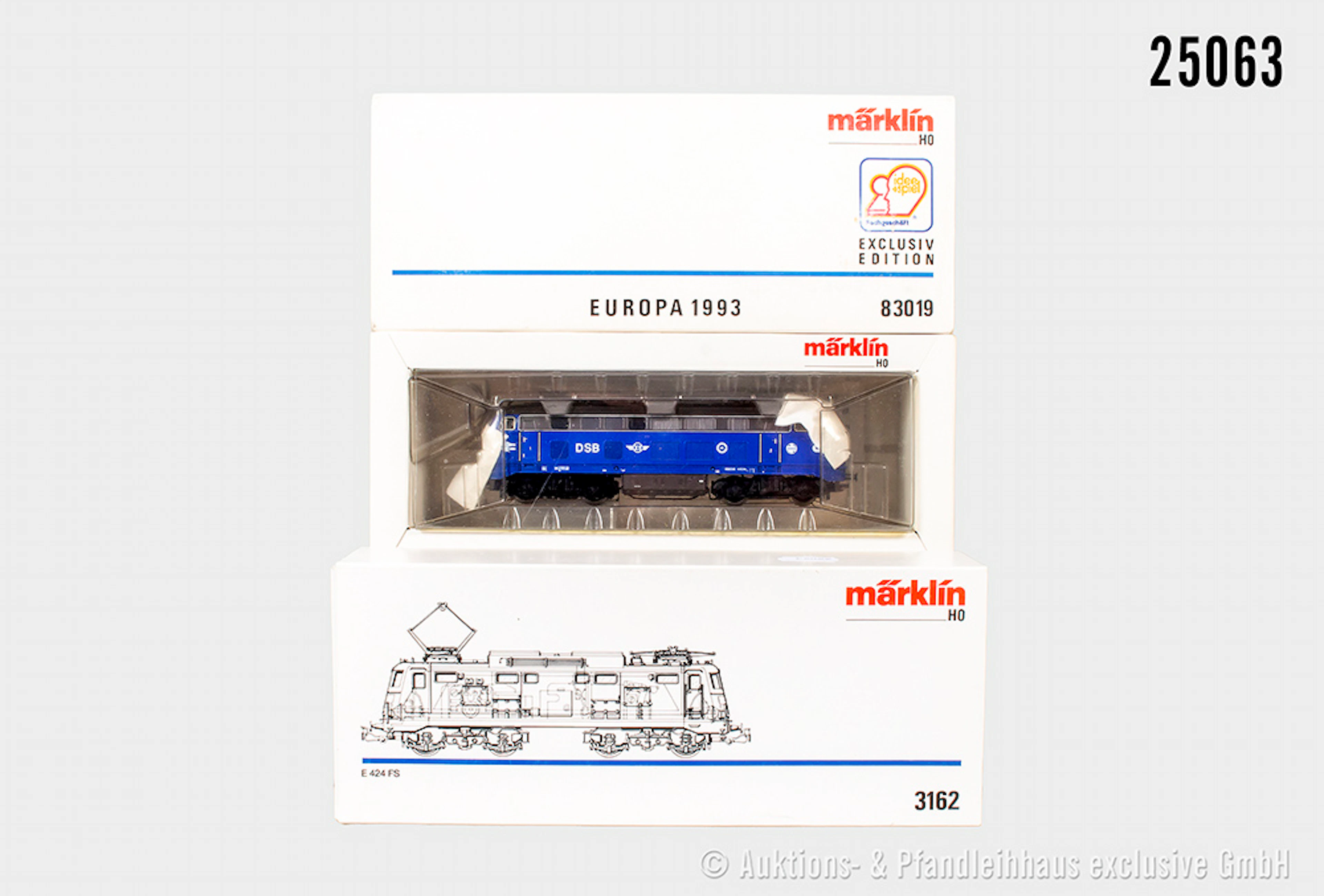 2x Märklin digital H0: 83019 Diesellok, Europa 1993, BR 218, Kupplung