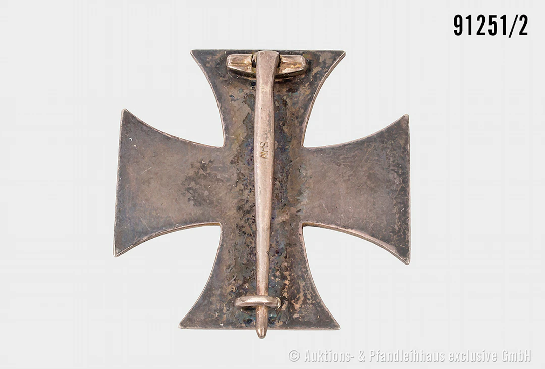 EK 1 1914, Hersteller "S-W" auf der Nadel, guter Zustand mit Altersspuren