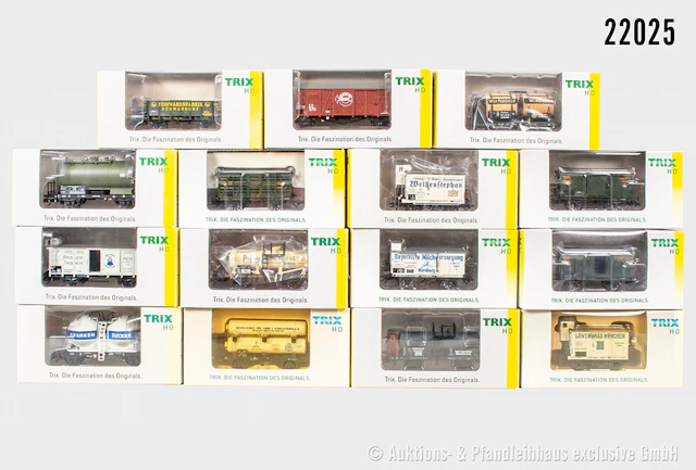 15x Trix H0 Güterwagen: überw. Club, Z 0-1, OVP