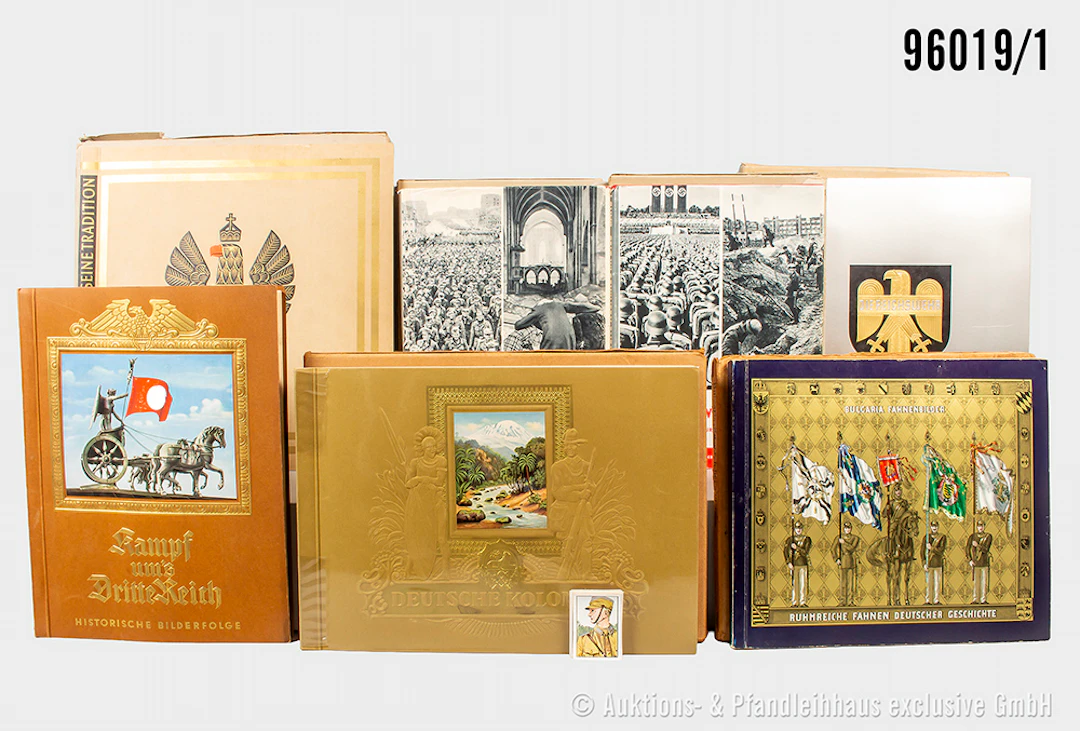 Konv. 28 Sammelbilder-Alben, "Der 2. Weltkrieg im Bild" Band 1 und