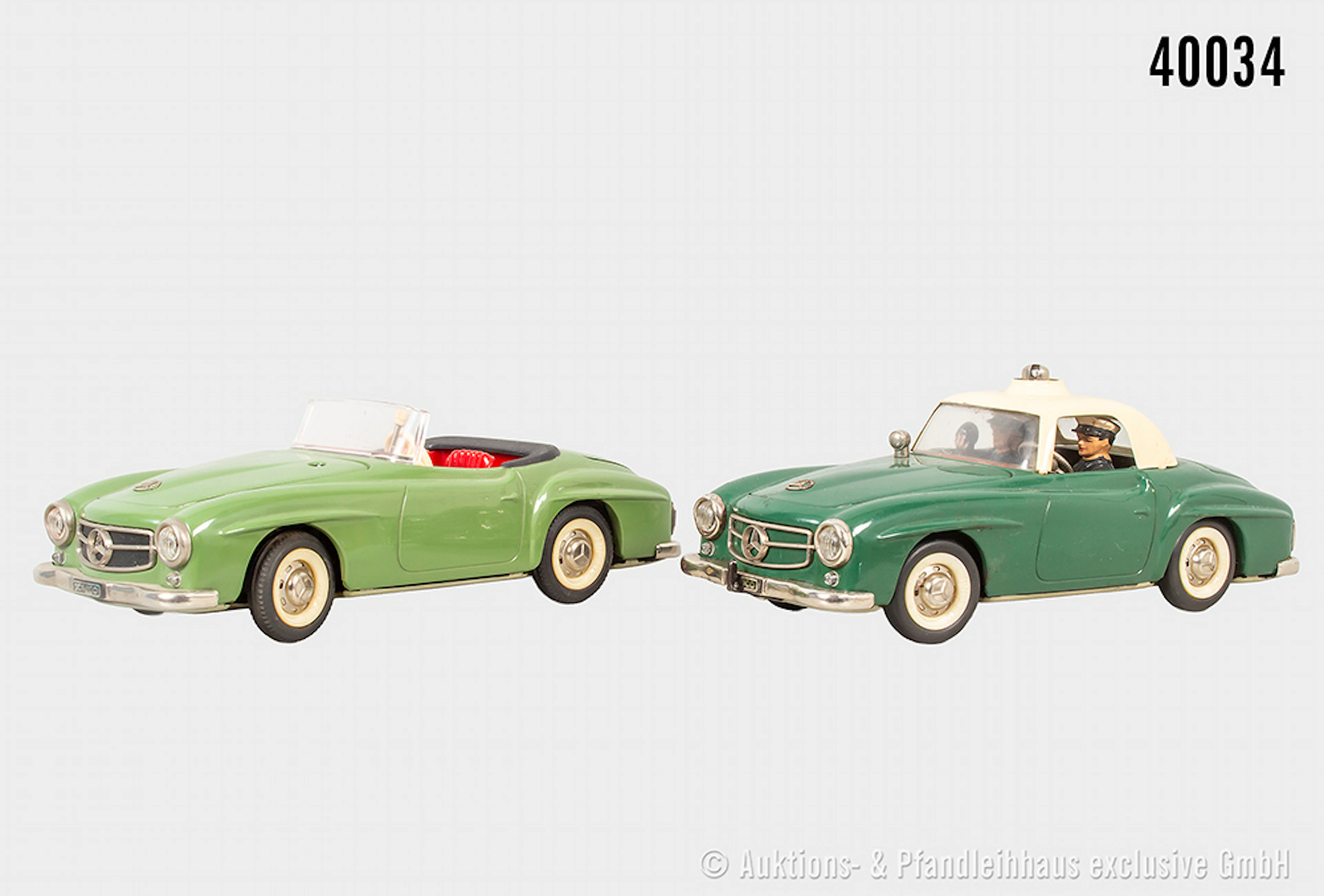 2 Schuco Fahrzeuge, Elektro Razzia Car 5509 und Elektro Phänomenal