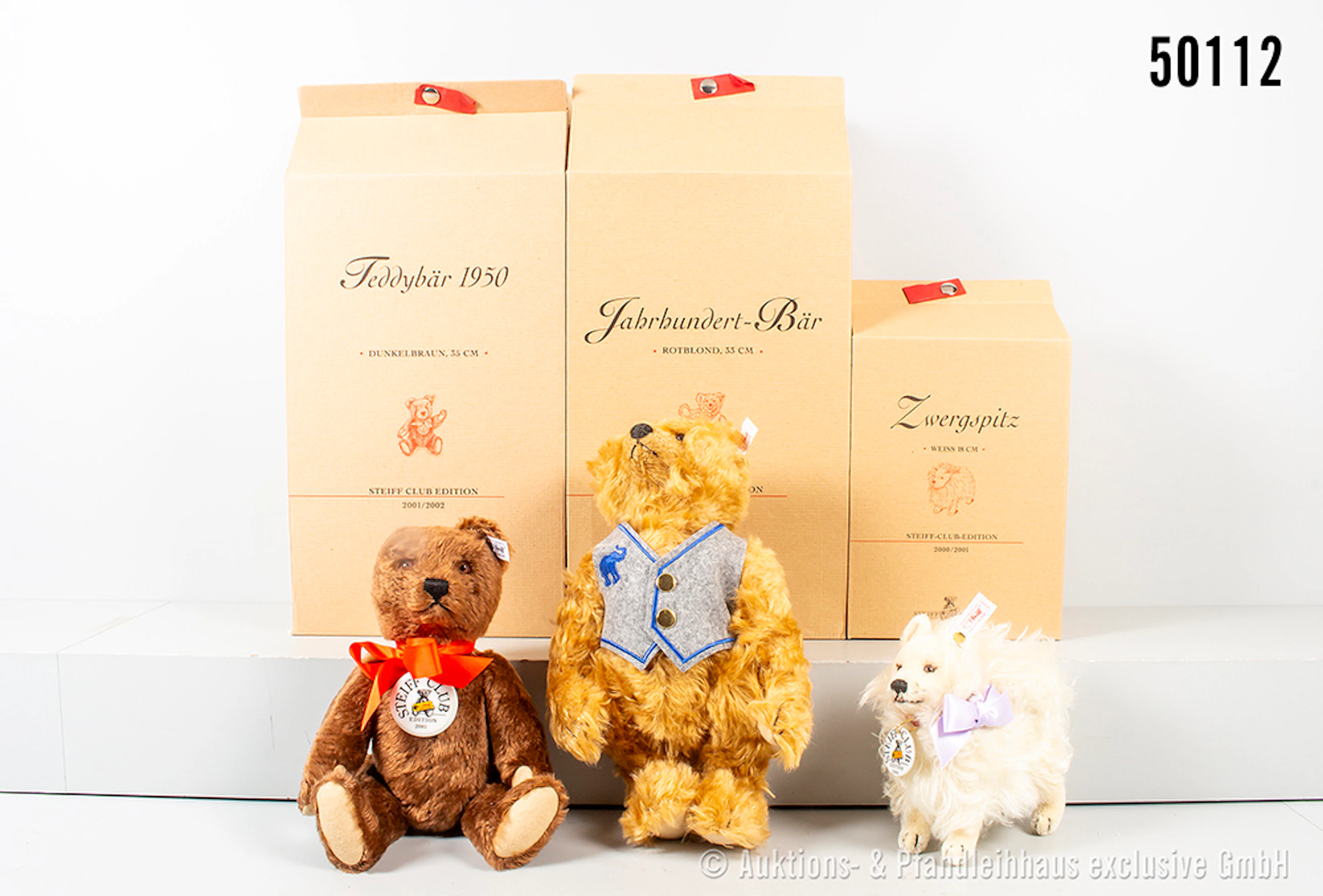 Steiff Replika Tiere, Mohair, KF, Teddy 1950 Nr. 420245, Jahrhundert-Bär