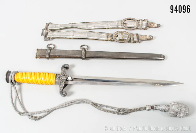 Offiziersdolch des Heeres, Hersteller "WMW Waffen", komplett mit Scheide