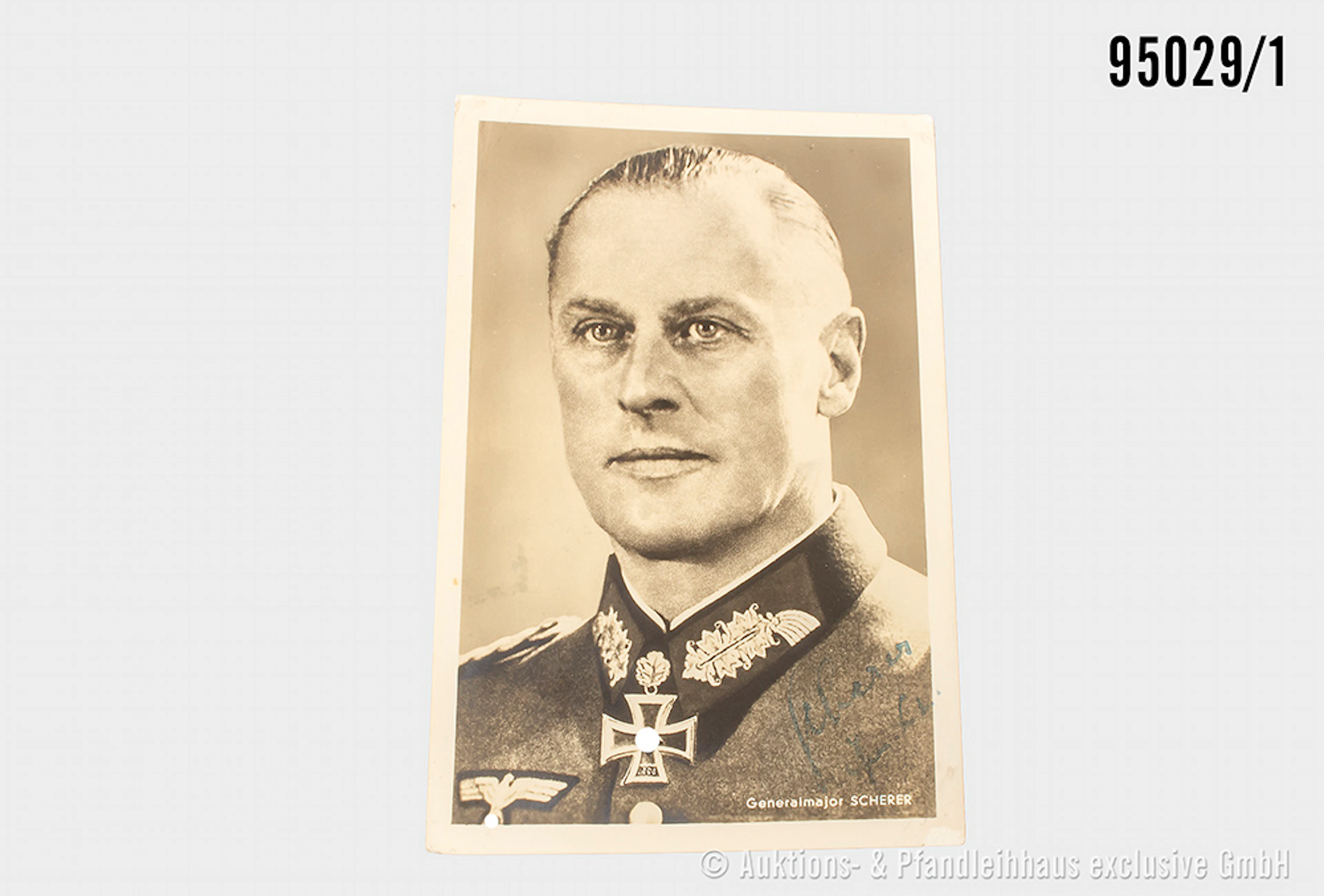 Hoffmann Ritterkreuzträger-Postkarte, Eichenlaubträger General Scherer