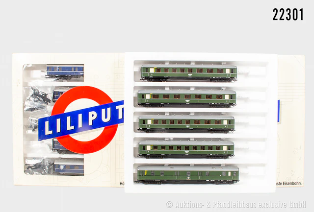 Liliput H0: 2x 5 teilig. Reisezugwagen-Sets, DB/DRG, 844, 831, AC, Z 1-3, OVP