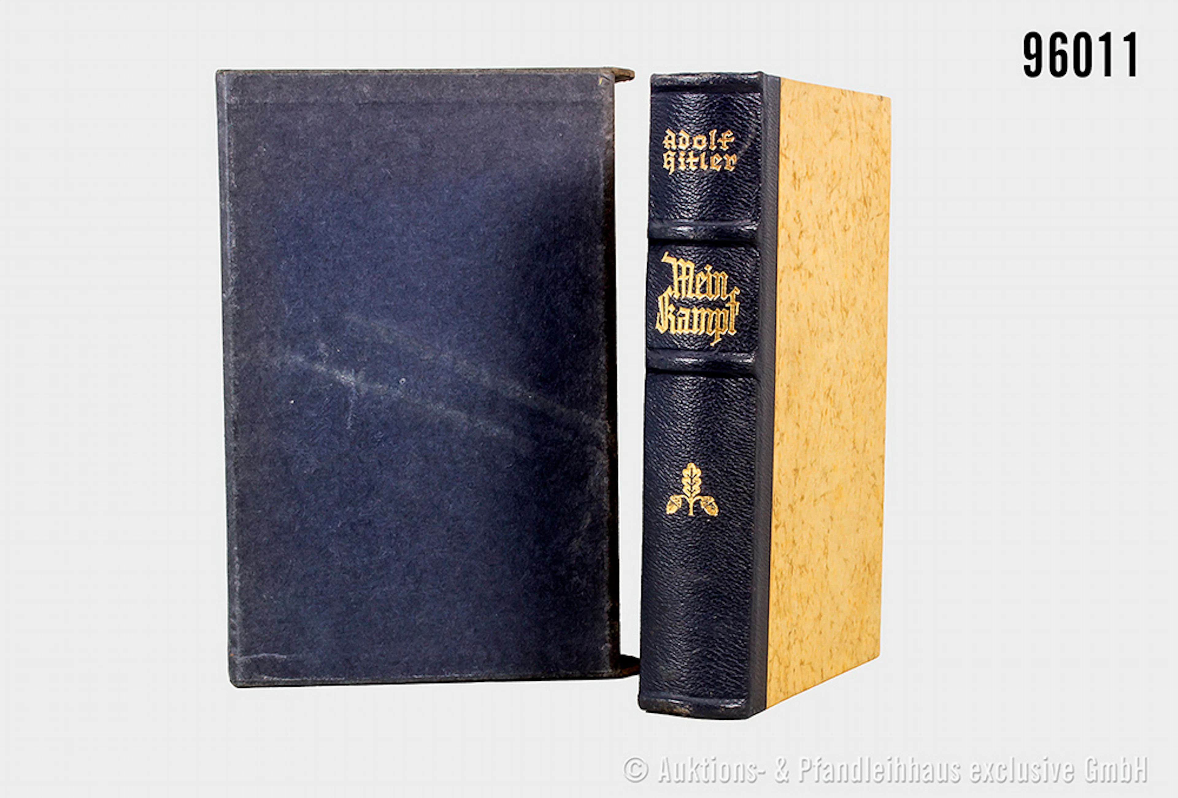 Adolf Hitler "Mein Kampf", Halblederausführung mit Goldschnitt von
