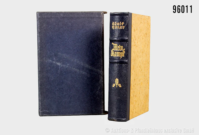 Adolf Hitler "Mein Kampf", Halblederausführung mit Goldschnitt von