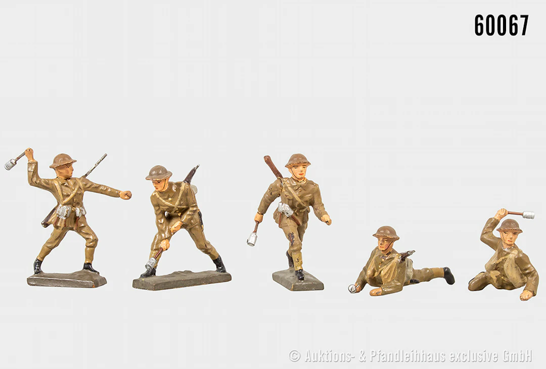 Lineol englische Soldaten, Varianten, Masse, 7 cm, Z 1