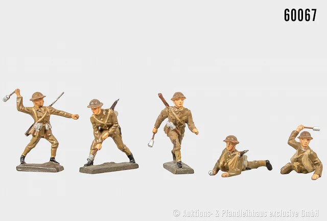 Lineol englische Soldaten, Varianten, Masse, 7 cm, Z 1