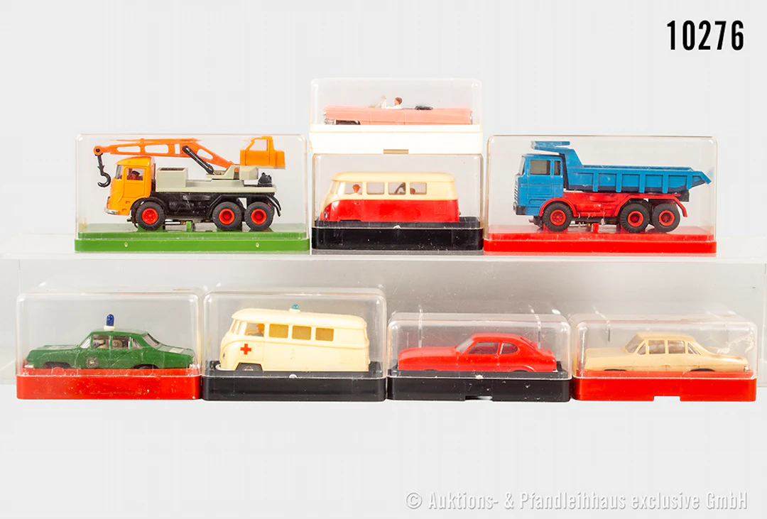 Faller Slotcars, dabei 1450 Polizei-Opel usw., Kunststoff, L bis ca.