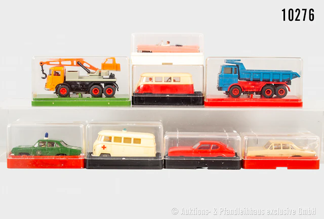 Faller Slotcars, dabei 1450 Polizei-Opel usw., Kunststoff, L bis ca.