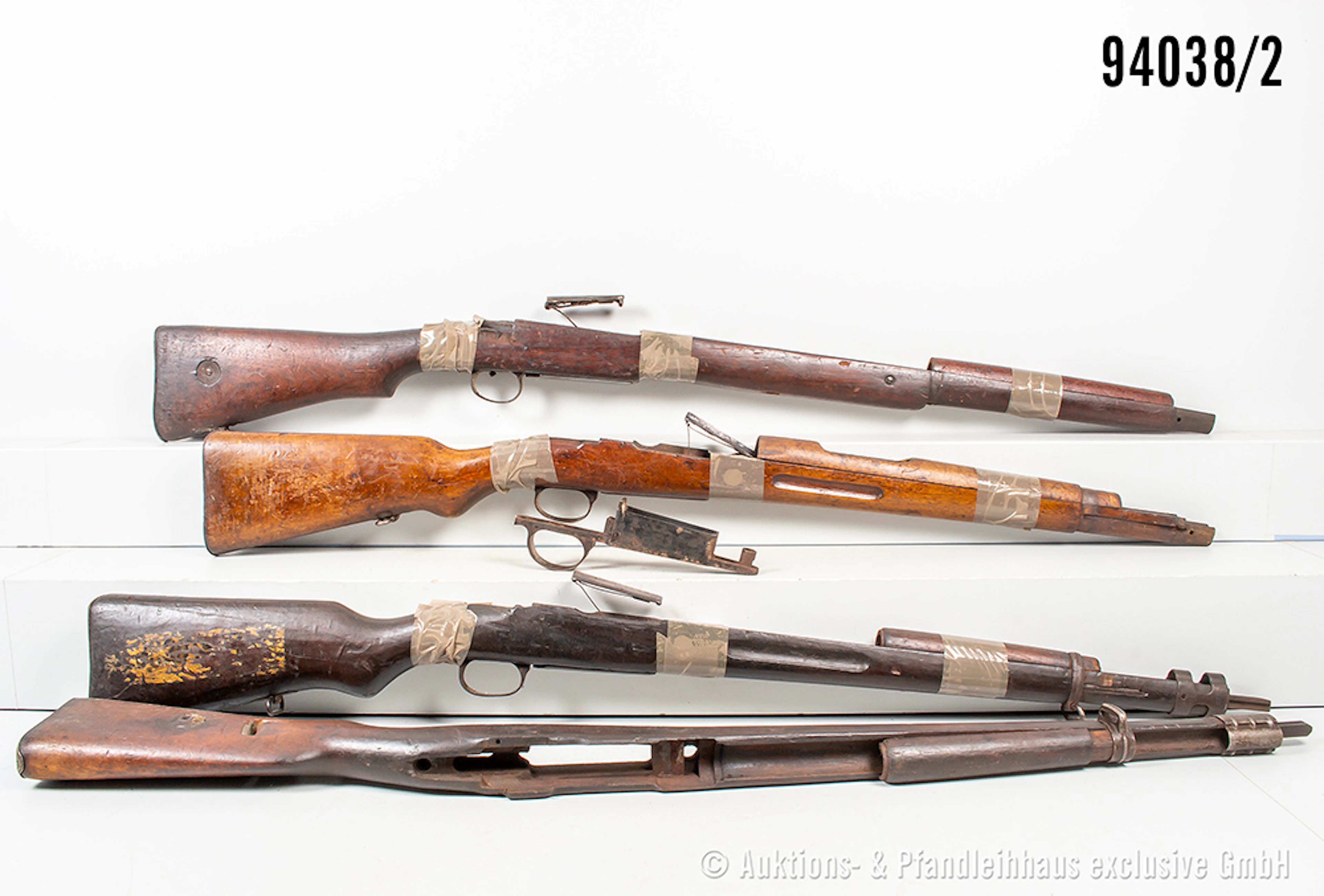 Konv. 8 Holzschäfte für Karabiner, u.a. 1 x für K 98/K, L bis ca.