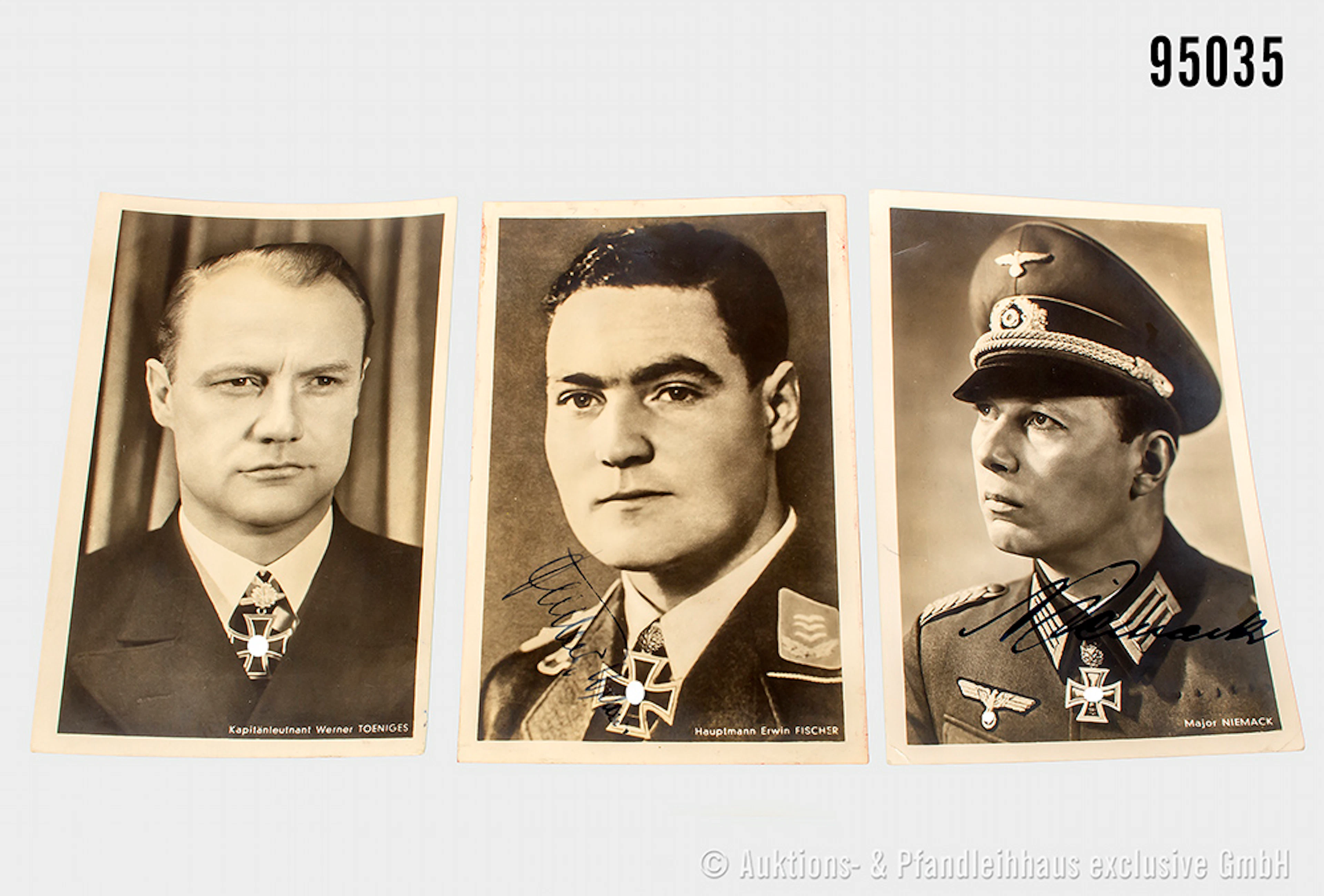 Konvolut 3 Hoffmann Ritterkreuzträger-Postkarten, Eichenlaubträger