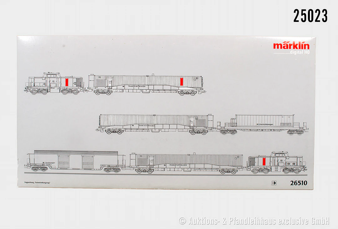 Märklin digital H0: 26510 Tunnelrettungszug-Set, DB, Diesellok, BN