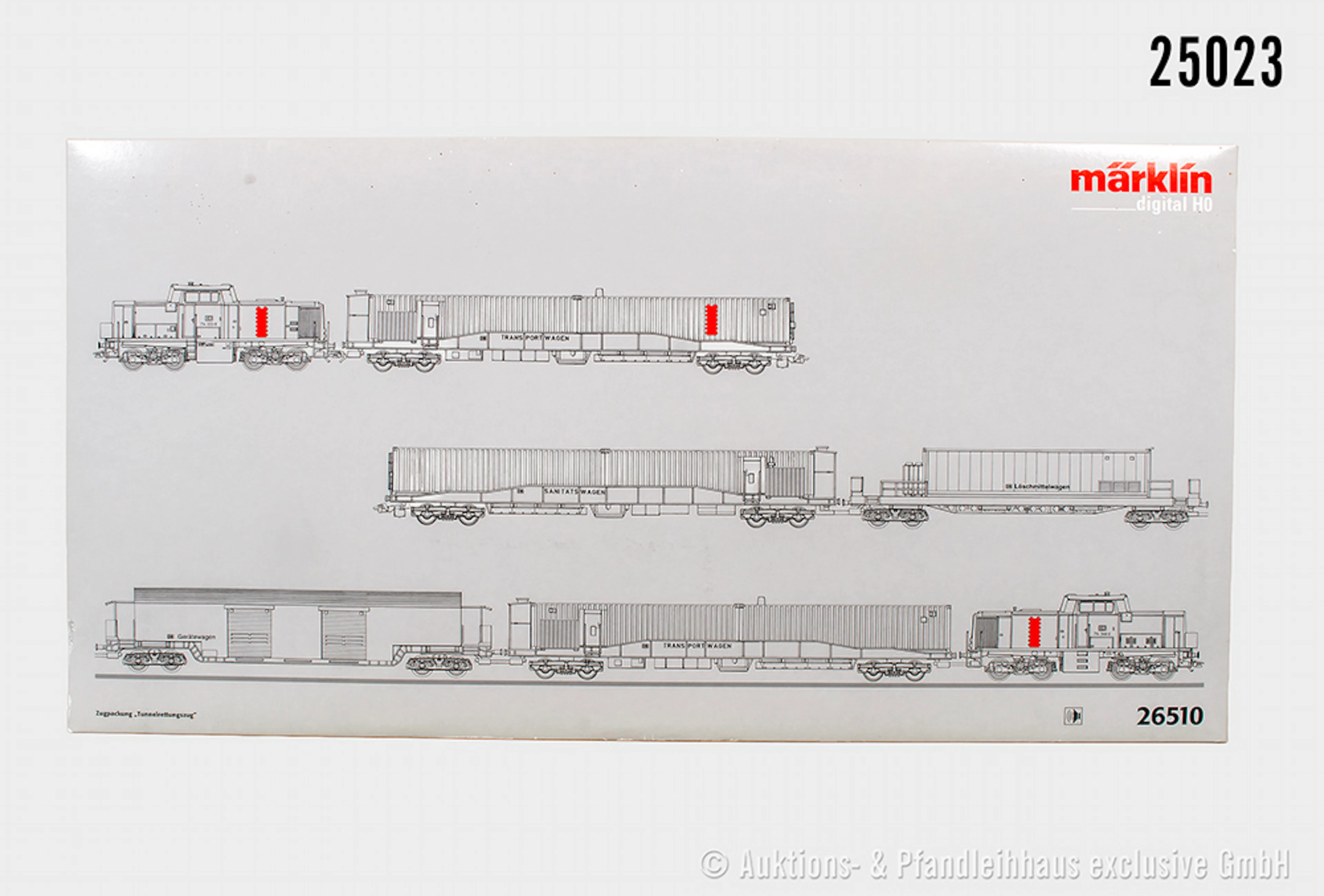 Märklin digital H0: 26510 Tunnelrettungszug-Set, DB, Diesellok, BN