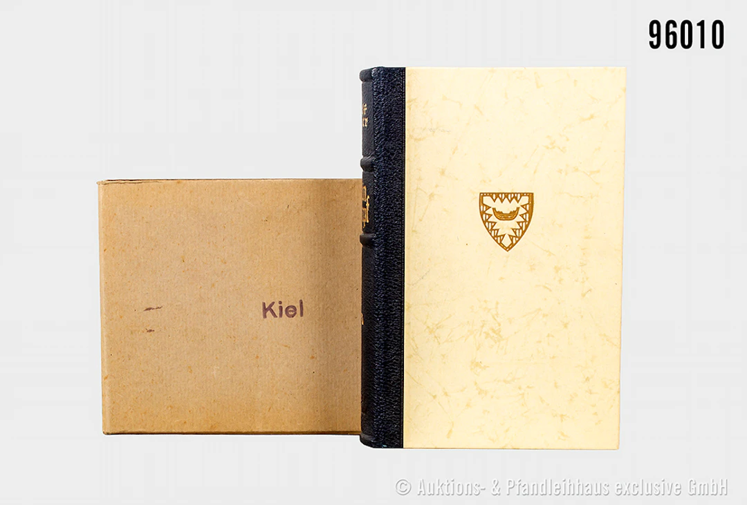 Adolf Hitler "Mein Kampf", Halblederausführung von 1942, Widmungsblatt